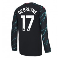 Manchester City Kevin De Bruyne #17 Tretí futbalový dres 2023-24 Dlhy Rukáv
